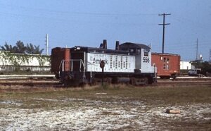 Amtrak | Hialeah, Florida | EMD SSW1200 #556 diesel-electric locomotive | April 8, 1986 | Dick Flock photograph / collection