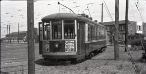 Atlantic City Transportation Company | aka Atlantic City and Shore Railway | Atlantic City, New Jersey | Brill Trolley / Streetcar | Inlet Car Barn Loop | May 1942 | Henry Libby photograph / collection