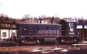 Central Railroad of New Jersey | early Conrail | Bethlehem, Pennsylvania | EMD SW9 #1092 diesel-electric locomotive | July 1976 | Jack de Rossett photograph | Morning Sun Books collection