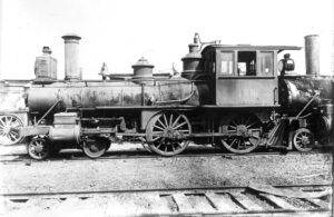 Central Railroad of New Jersey | Elizabethport, New Jersey | Class 4-4-0 #129 steam locomotive | January 1903 | CRNJ Staff photographer | Warren Crater, Friends of the New Jersey Transportation Museum collection