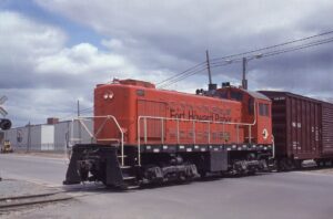 Fort Howard Paper Company | Ashwaubenon, Wisconsin | Alco S2 #63-180 diesel-electric locomotive | May 7, 1980 | James Claflin phtograph | Stephen Timko collection