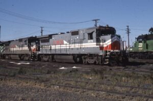 LMX | General Electric Leasing | Pasco, Washington | GE B39-8 #8578 + 1 diesel-electric locomotives | on Burlington Northern | July 9, 1990 | Dick Flock photograph / collection