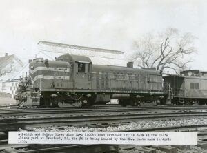 Lehigh and Hudson River Railroad | Cranford, New Jersey | on CRNJ | Alco RS3 #4 diesel-electric locomotive | April 1970 | Ed Kaspriske photograph / collection