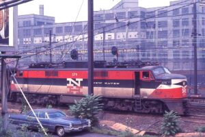 New Haven, New York and Hartford Railroad | Long Island City, New York | GE Class EP5 #379 electric motor | August 1967 | Ken Kulick photograph / collection