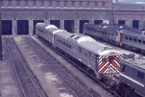 Penn Central Transportation Company | ex New York Central System | Croton Harmon, New York | Budd RDC-3 #M499 +1 | July 1971 | Ken Kulick photograph / collection