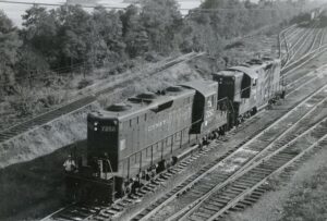 Penn Central Transportation Company | ex Pennsylvania Railroad | Enola, Pennsylvania | EMD GP9 #7252 and #7258 diesel-electric locomotives | September 1968 | Ed Kaspriske photograph / collection