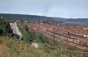 Pennsylvania Railroad | Enola rail yard | looking north | September 12, 1954 | William Echternacht, Jr. photograph / collection