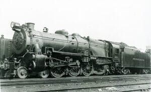 Pennsylvania Railroad | Pittsburgh, Pennsylvania | Juniata Works class K4s 4-6-2 #3682 Pacific steam locomotive | August 21, 1939 | T.M. Flattley, Jr. photograph | Francis B. Landenberger Palmer collection