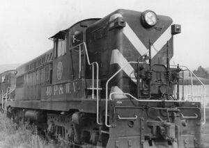 Pittsburgh and West Virginia Railroad | Altoona, Pennsylvania | Baldwin AS616 #40 diesel-electric locomotive | sold to Pennsylvania RR, new # was #8114 | 1962 | Ed Kaspriske photograph / collection