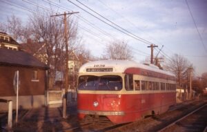 Saint Louis Public Service | Saint Louis, Missouri | PCC Streetcar #1636 | Route 14 — Hillbrook | February 1963 | Willard Thomas photograph / collection