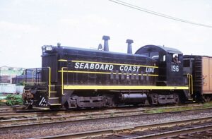 Seaboard Coast Line | Richmond, Virginia | EMD SW9 #196 diesel-electric locomotive | May 19, 1973 | Dick Flock photograph / collection