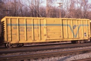 South Branch Valley Railroad | South Branch, West Virginia | Box car #2010 | August 1981 | Jack de Rossett photograph / Morning Sun Books collection