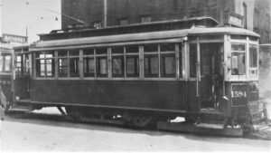 Toronto Railway Company | Toronto, Ontario, Canada | Birney streetcar #1594 | 1920 | W.C. Bailey photograph | Elmer Kremkow collection