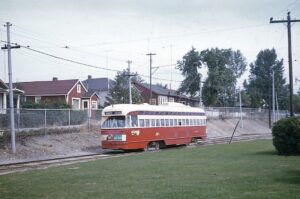 Toronto Transit Commission | Toronto, Ontario, Canada | PCC #4700 streetcar | September 1957 | Al Holtz photograph / collectionb