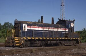 US Steel Fairless Works Railroad | Fairless, Pennsylvania | EMD SSB1200 #1 diesel-electric locomotive | June 12, 1990 | Richard Lauderback photograph | Stephen Timko collection