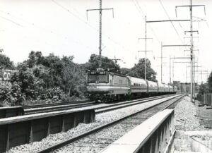 Amtrak | Philadelphia, Pennsylvania | Holmesburg Junction | EMD AEM7 #927 electric motor | Train 169 | July 1992 | Will Coxey photograph / collection