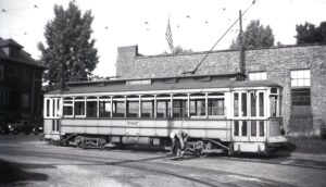 Baltimore Transit Company | Baltimore, Maryland | Streetcar #5687 | end of North Avenue | Fall 1937 | Henry Libby photograph / collection