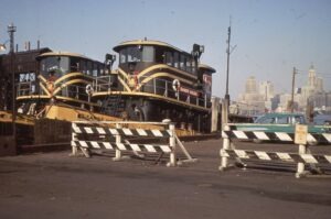 Central Railroad of New Jersey | Jersey City, New Jersey | Tugboats Sandy Hook and Sound Shore | April 8, 1967 | Charles Houser, Sr. photograph | Mitchell E. Dakelman collection