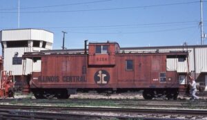Illinois Central Railroad | Jackson, Mississippi | Caboose #9354 | September 11, 1985 | Coniff Rail Photograph | Stephen Timko collection