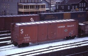 Lehigh Valley Railroad | Sayre, Pennsylvania | Box Car #92500 | December 23, 1974 | Warren I. Beckwith, Jr. photograph / collection