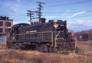 Lehigh and Hudson River Railway | Warwick, New York | Alco class RS3 #10 diesel-electric locomotive | September 24, 1970 | Dave Sweetland photograph | Charles Anderson collection