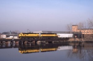 New York, Susquehanna and Western Railway | Hackensack, New Jersey | Alco C430 #3000 + 1 diesel-electric locomotives | SU-100 | April 5, 1994 | Carl Perelman photograph | Frank Etzel collection