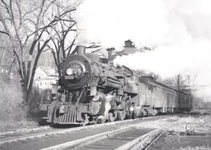 New York Central System | Mount Hope, New York | Class 4-6-0 #1258 steam locomotive | Commuter train | Putnam Division | February 1941 | Fielding Lew Bowman photograph / collection