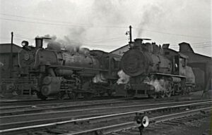 Norfolk and Portsmouth Belt Line Railroad | Norfolk, Virgina | Clas 0-6-0 #60 and #36 steam locomotives | 1951 | Fielding Lew Bowman photograph / collection