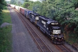 Norfolk Southern Corporation | Derry, Pennsylvania | EMD SD40-2 #3342 and #3343 diesel-electric locomotives | Helpers | July 2, 2005 | Dick Flock photograph / collection