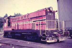 Norfolk Southern Railway | Raleigh, North Carolina | Baldwin DS4-4-660 #663 diesel-electric locomotive | July 10, 1966 | Richard R. Wallin photograph | Francis B. Landenberger Palmer collection