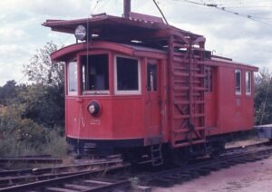 Ottawa Electric Railway | BERA | Shore Line Trolley Museum | East Haven, Connecticut | Line car #25 | 1980 | William Rosenberg photograph | Morning Sun Books collection