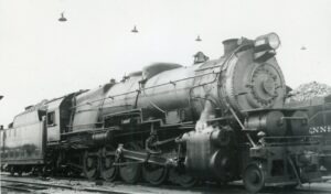 Pennsylvania Railroad | Columbus, Ohio | Juniata Works I1s 2-10-0 #3722 steam locomotive | August 8, 1939 | T.M. Flattley, Jr. photograph | Francis B. Landenberger Palmer collection