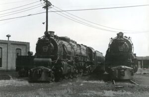 Pennsylvania Railroad | Northumberland, Pennsylvania | Juniata Works class M1 4-8-2 #6755 and K4s 4-6-2 1737 steam locomotives | 1968 | Ed Kaspriske photograph / collection