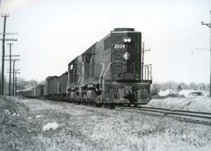 Pennsylvania Reading Seashore Lines | PRSL | Magnolia, New Jersey | EMD GP38 #2004 diesel-electric locomotive | Beezley Point Extra | March 19, 1970 | Will Coxey photograph / collection