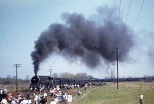 Reading Company | Mount Holly Springs, Pennsylvania | Class T1 4-8-4 #2124 steam locomotive | Reading Ramble excursion | May 1961 | Al Holtz photograph / collection