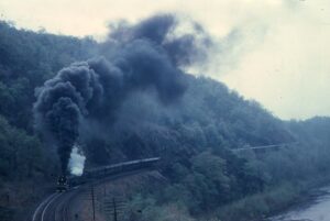 Reading Company | Birdsboro, Pennsylvania | Class T1 #2124 steam locomotive | Reading Ramble at Klapperthal Curve | 1960 | Al Holtz photograph / collection