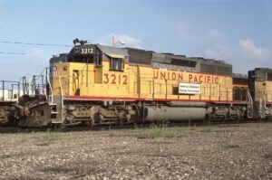 Union Pacific Railroad | Dolton, Illinois | EMD SD40-2 #3212 diesel-electric locomotive | September 1985 | Robert J. Yanosey photograph | Morning Sun Books collection