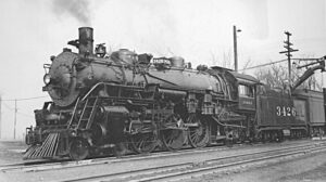 Atchison, Topeka and Sante Fe Railway | Chillicothe, Illinois | Class 4-6-2 #3426 steam locomotive | April 3, 1940 | unknown photographer | West Jersey Chapter, NRHS collection