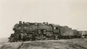 Atchison Topeka and Sante Fe Railway | Chillicothe, Illinois | Class 2-8-2 #3268 steam locomotive | January 4, 1940 | Unknown photographer | West Jersey Chapter, NRHS Collection