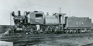 Central Railroad of New Jersey | Jersey City, New Jersey | Brooks Class 10b 4-6-0 #604 Camelback steam locomotive | April 1903 | CRNJ Staff photographer | Warren Crater, Friends of the New Jersey Transportation Museum collection