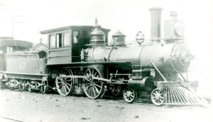 Central Railroad of New Jersey | Matawan, New Jersey | Taunton Works Class 4-4-0 #47 “Capella” steam locomotive | April 15, 1890 | H.W, Smith photograph | Warren Crater. Friends of the New Jersey Transportation Museum collection