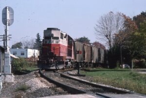 Western Maryland Railway | Thurmont, Maryland | EMD GP35 #3578 diesel-electric locomotive | covered hopper freight | June 1973 | Bill Barr photograph / collection