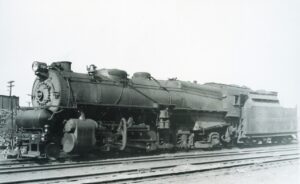 Pennsylvania Railroad | Erie, Pennsylvania | Class N1s 2-10-2 #7128 steam locomotive | August 24, 1936 | T.M. Flattley, Jr. photograph | Francis B. Landenberger Palmer collection