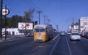 Baltimore Transportation Company | Baltimore, Maryland | PCC Streetcar #7097 | Route 9 Walbrook Junction | October 13, 1963 | Al Holtz photograph / collection