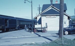 Chesapeake and Ohio Railway | Hampton, Virginia | Passenger train | Passenger station | April 1948 | Henry Libby photograph / collection