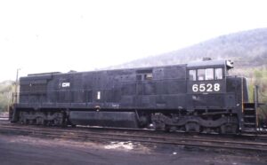 Conrail | Allentown, Pennsylvania | GE U28C #6528 diesel-electric locomotive | May 2, 1977 | Charles Houser, Sr. photograph | Mitchell E. Daklelman collection