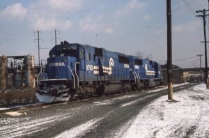 Conrail | Newark, New Jersey | EMD SD50 #6750 + 1 diesel-electric locomotives | January 1986 | Frank Etzel photograph / collection