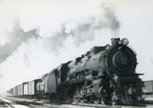 Pennsylvania Railroad | Chicago, Illinois | Juniata Works M1 4-8-2 #6940 steam locomotive | Freight Train | December 1, 1940 | T.M. Flattley, Jr. photograph | Francis B. Landenberger Palmer colelction