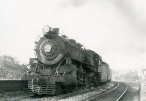 Pennsylvania Railroad | Pittsburgh, Pennsylvania | East Liberty | Juniata Works K3s #7149 steam locomotive | Train 923 | September 11, 1948 | T.M. Flattley, Jr. photograph | Francis B. Landenberger Palmer collection