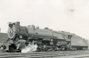 Pennsylvania Railroad | Indianapolis, Indiana | Juniata Works class N2sc 2-10-2 #7181 steam locomotive | July 1946 | T.M. Flattley, Jr. photograph | Francis B. Landenberer Palmer collection